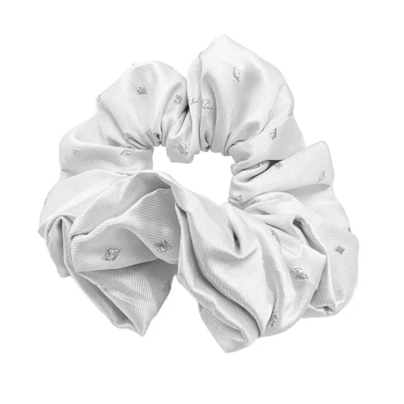 Equetech Hair Scrunchie - Diamonds - WHITE / SILVER - One Size 