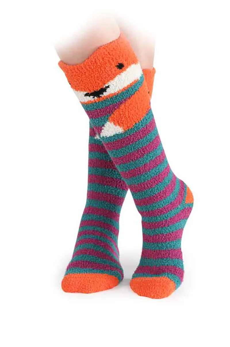 Shires Fluffy Socks FOX adult