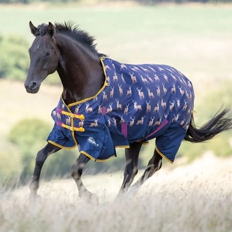 Highlander Original Lite Turnout Rug - STAG PRINT