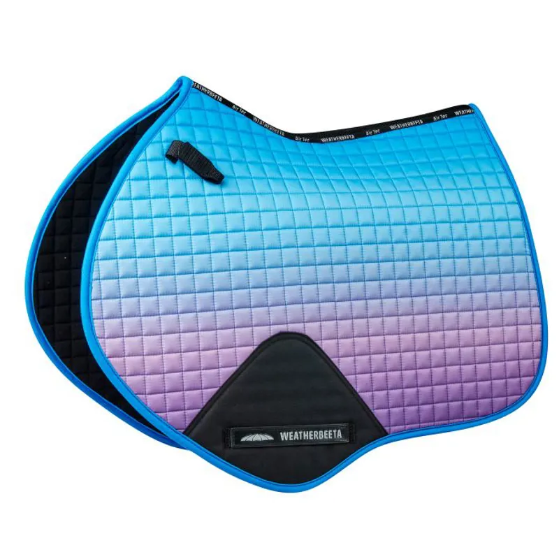 Weatherbeeta Prime Ombre Jump Shaped Saddle Pad - LAGOON MIST - Full
